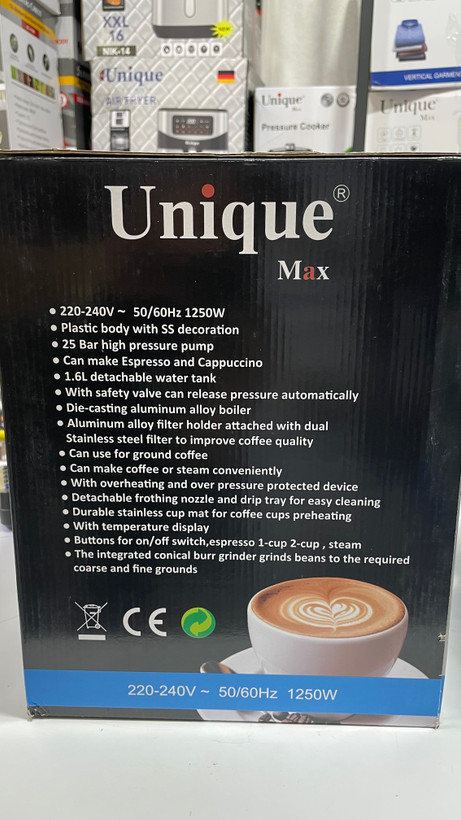 اسپرسوساز یونیک مدل UM285T با آسیاب قهوه داخلی و پنل لمسی