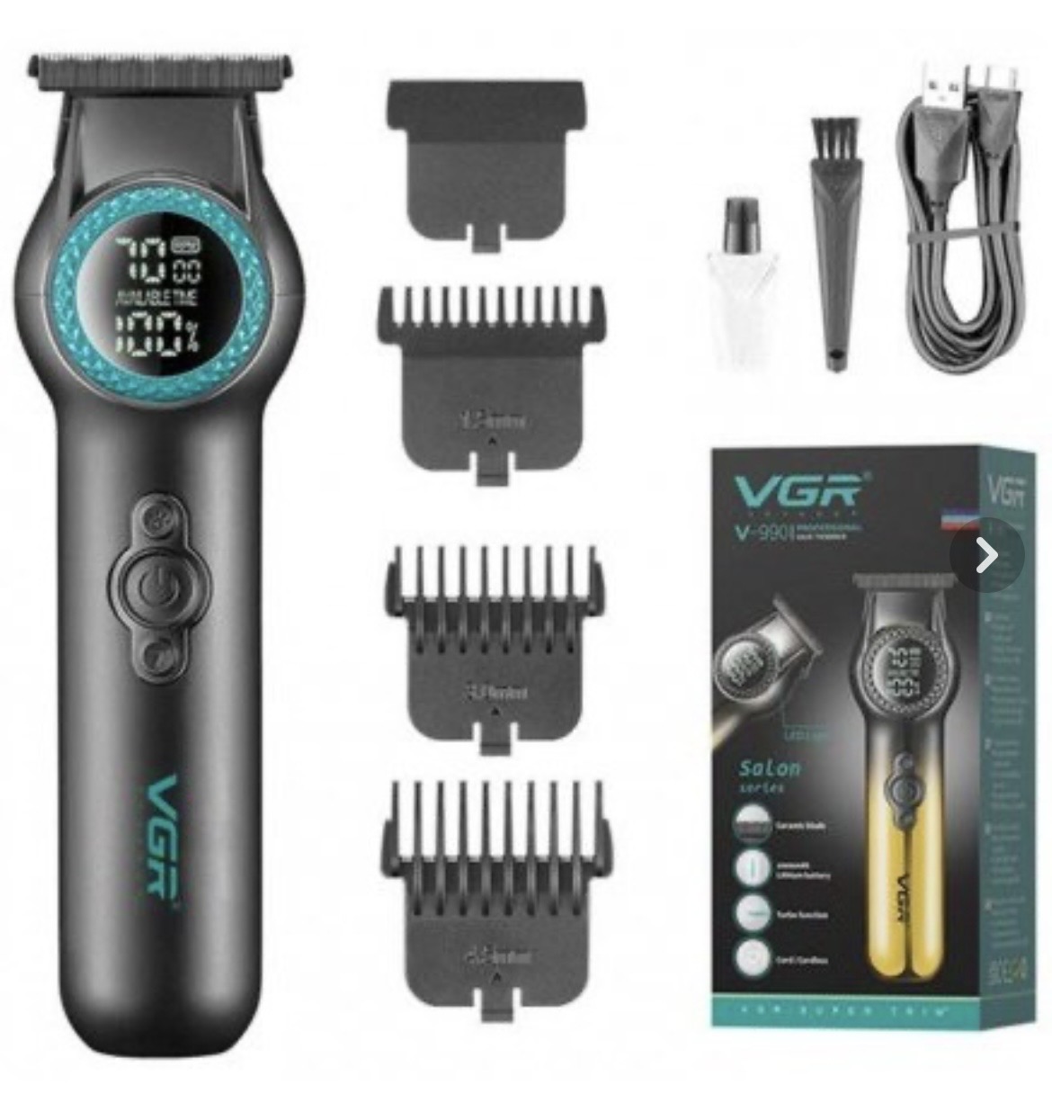 ماشین اصلاح وی جی آر مدل V-990 با تیغه سرامیک و برش مستقیم